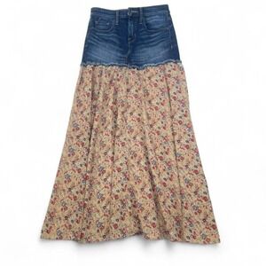 Unique Jean floral skirt